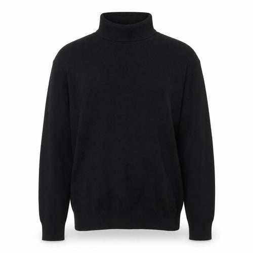 Burton Menswear London Black Roll Neck Jumper Men M Cotton Knit