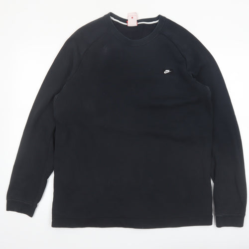 Nike Men's Black L Pullover Sweatshirt Crew Neck Regular Fit