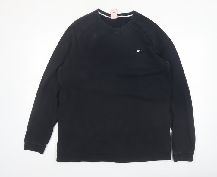 Nike Men's Black L Pullover Sweatshirt Crew Neck Regular Fit