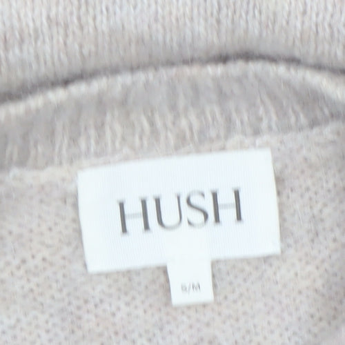 Hush Women Beige Alpaca Wool Blend Pullover Jumper S