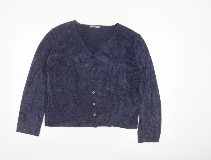 Marks and Spencer Womens Light Navy V-Neck Cardigan Size 16