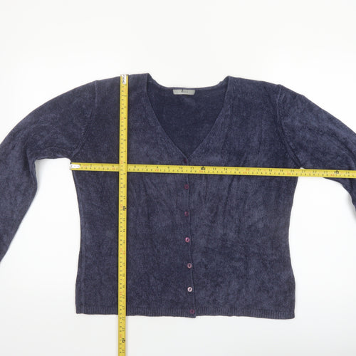Marks and Spencer Womens Light Navy V-Neck Cardigan Size 16