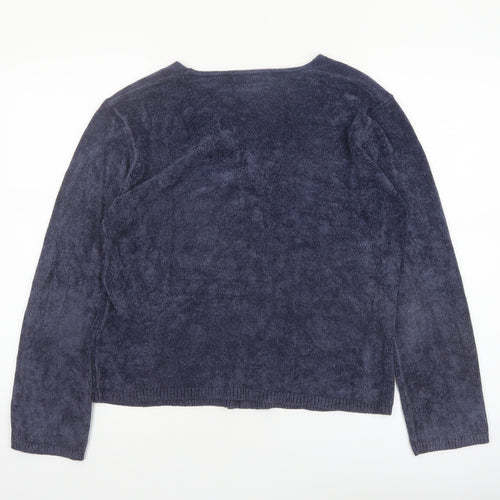 Marks and Spencer Womens Light Navy V-Neck Cardigan Size 16