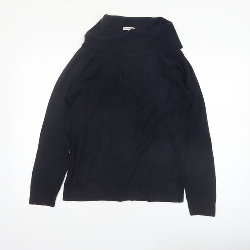Anne Weyburn Women Black Size 14 Cowl Neck Long Sleeve Jumper
