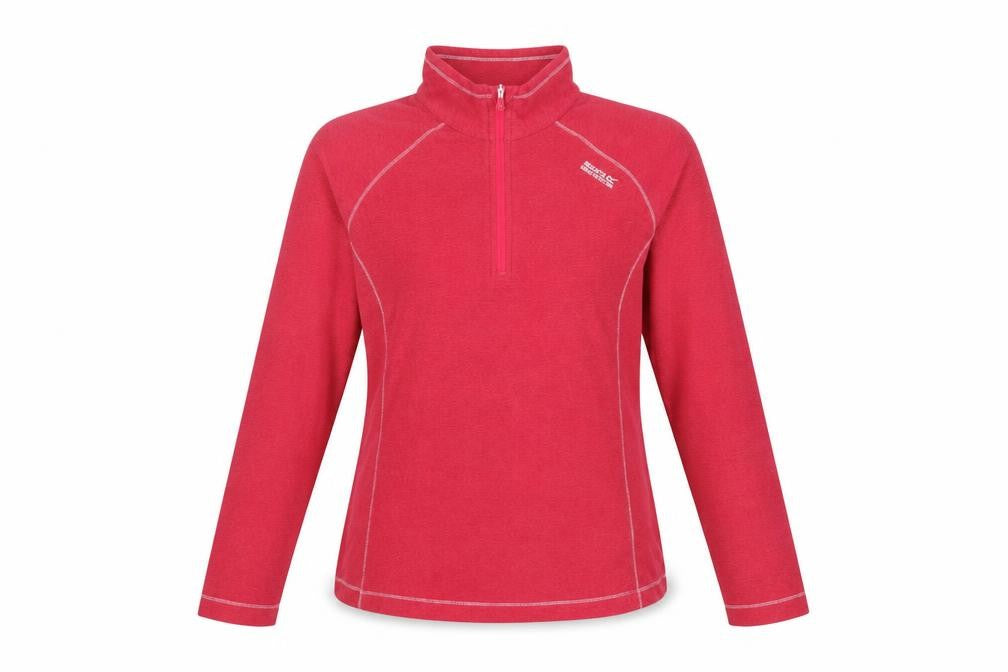 Front view of Regatta Women’s Pink 1/4 Zip Pullover Sweatshirt UK 14 Polyester Outdoor