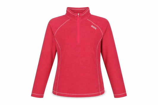 Front view of Regatta Women’s Pink 1/4 Zip Pullover Sweatshirt UK 14 Polyester Outdoor