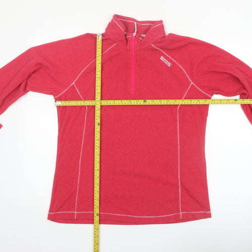 Regatta Women’s Pink 1/4 Zip Pullover Sweatshirt UK 14 Polyester Outdoor