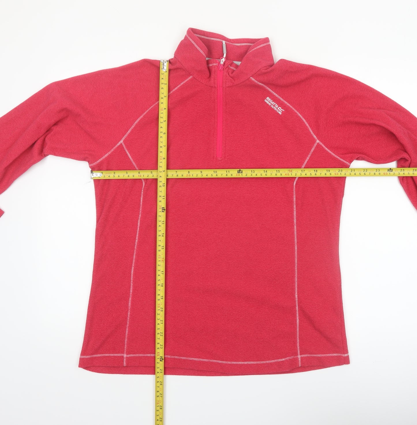 Regatta Women’s Pink 1/4 Zip Pullover Sweatshirt UK 14 Polyester Outdoor