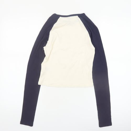H&M Divided Women's Multicoloured Cropped Long Sleeve T-Shirt Size S