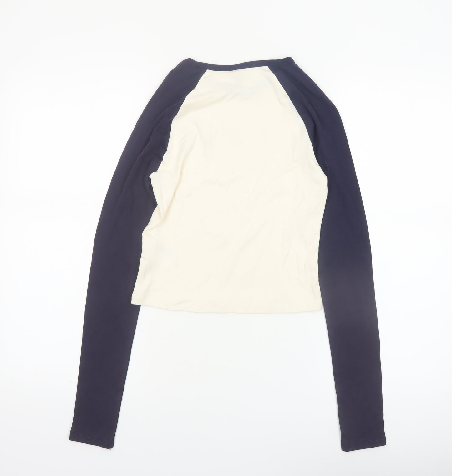 H&M Divided Women's Multicoloured Cropped Long Sleeve T-Shirt Size S