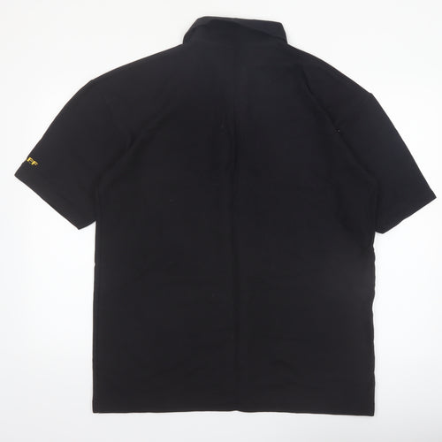 Guinness Men's Black Embroidered Logo Polo Shirt Size M