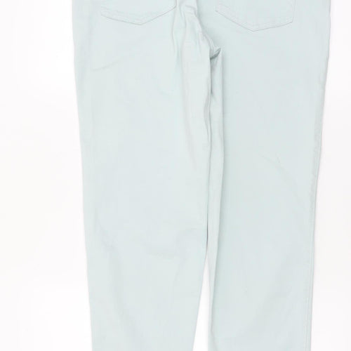F&F Women's Blue Chino Trousers Size 14 Stretch Cotton Casual