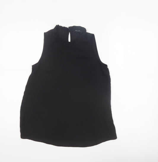New Look Women's Black High Neck Sleeveless Blouse Size 6