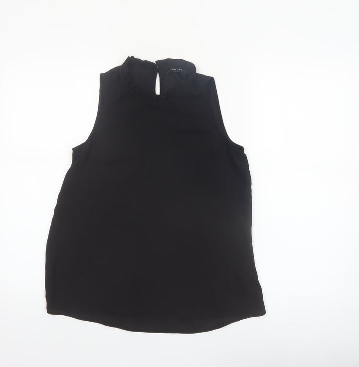 New Look Women's Black High Neck Sleeveless Blouse Size 6