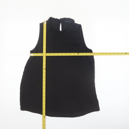 New Look Women's Black High Neck Sleeveless Blouse Size 6