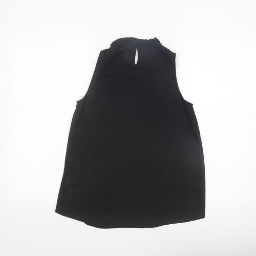 New Look Women's Black High Neck Sleeveless Blouse Size 6