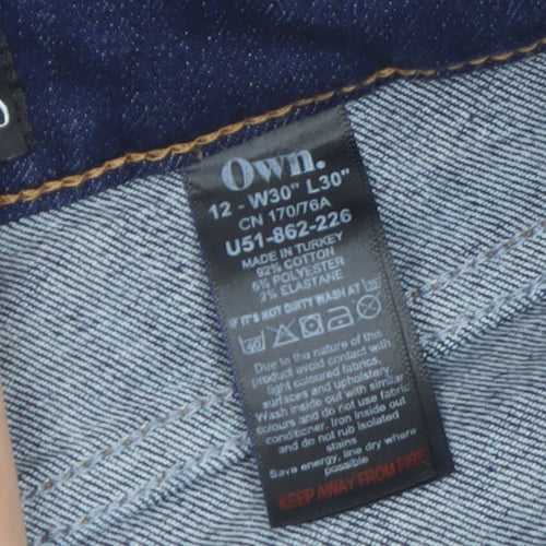 Own Women's Blue Bootcut Stretch Denim Jeans Size 12 Regular