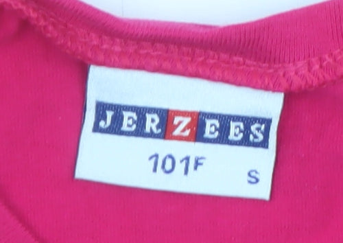 Jerzees Womens Pink Vespa Print Cotton T-Shirt Size S