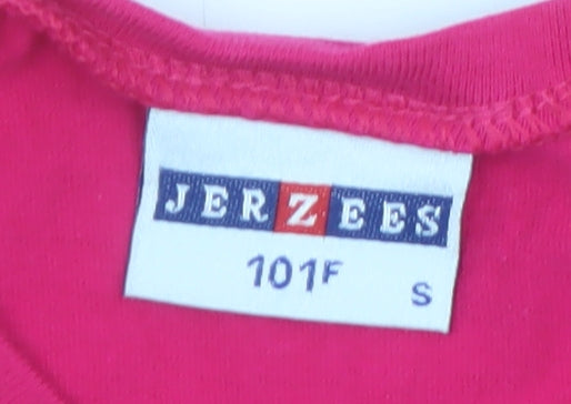 Jerzees Womens Pink Vespa Print Cotton T-Shirt Size S
