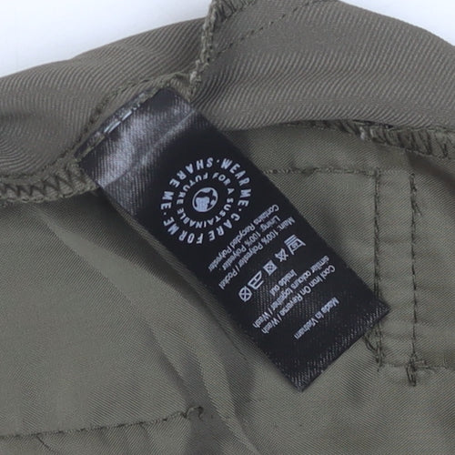 George Women’s Green Wide-Leg Cargo Trousers Size 10 Viscose