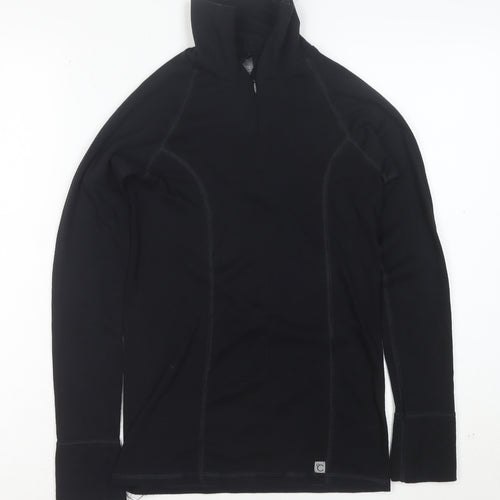 Marks and Spencer Womens Black Size 10 1/4 Zip Pullover Sweatshirt