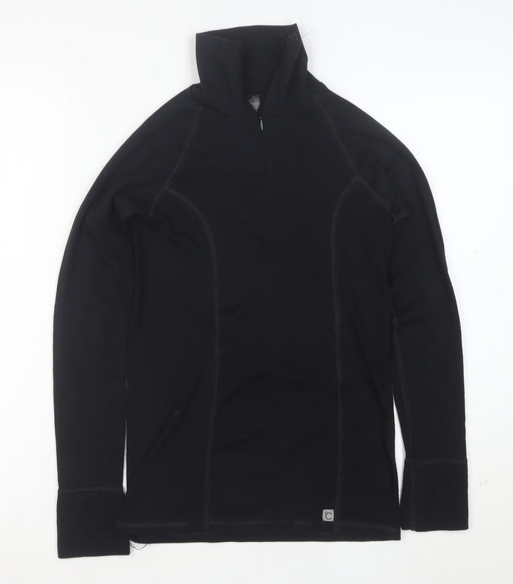 Marks and Spencer Womens Black Size 10 1/4 Zip Pullover Sweatshirt