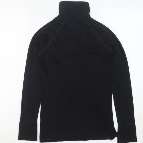 Marks and Spencer Womens Black Size 10 1/4 Zip Pullover Sweatshirt