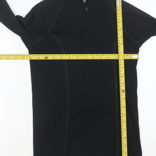 Marks and Spencer Womens Black Size 10 1/4 Zip Pullover Sweatshirt