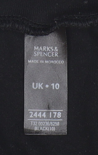Marks and Spencer Womens Black Size 10 1/4 Zip Pullover Sweatshirt