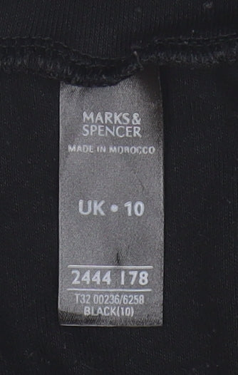 Marks and Spencer Womens Black Size 10 1/4 Zip Pullover Sweatshirt