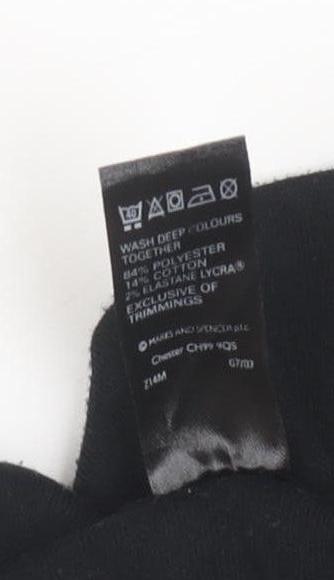 Marks and Spencer Womens Black Size 10 1/4 Zip Pullover Sweatshirt