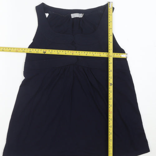 Topshop Women’s Tall Navy Blue Sleeveless Tank Top Size 10
