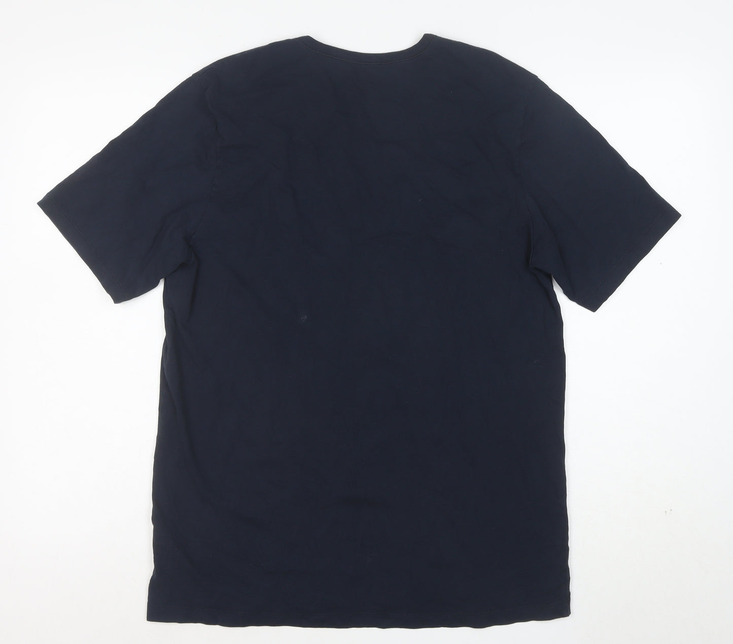 BOSS Men's Blue XL Cotton Crew Neck Short Sleeve T-Shirt
