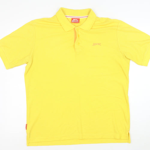 Slazenger Men's Yellow Short Sleeve Polo Shirt XL