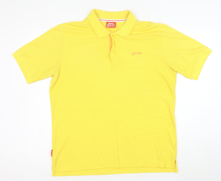 Slazenger Men's Yellow Short Sleeve Polo Shirt XL