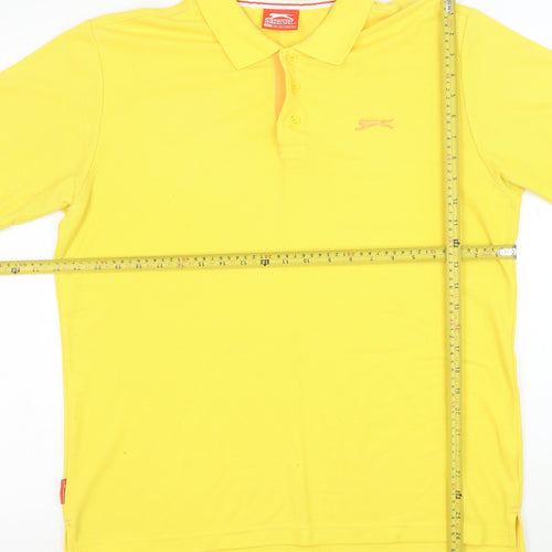 Slazenger Men's Yellow Short Sleeve Polo Shirt XL