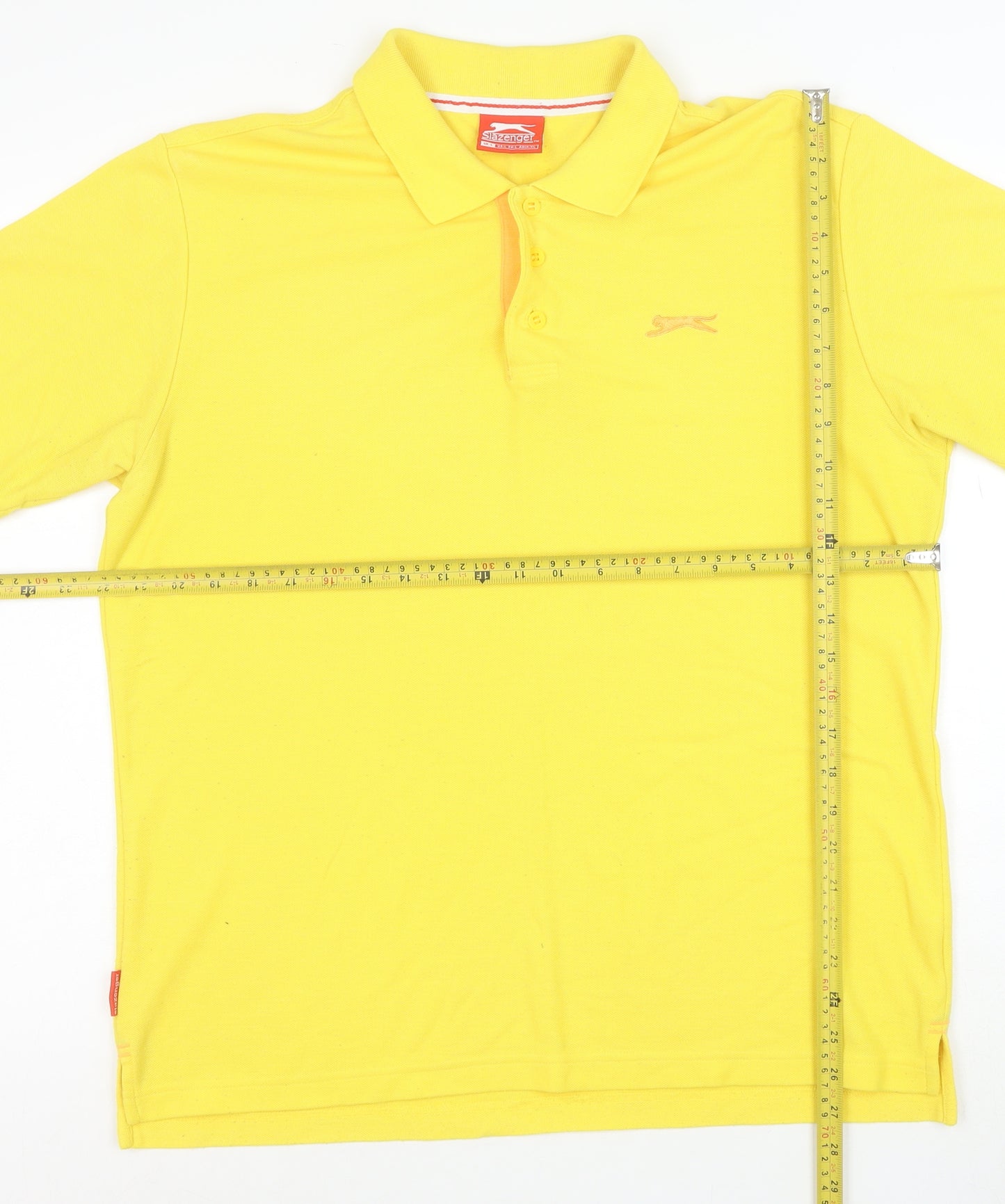 Slazenger Men's Yellow Short Sleeve Polo Shirt XL