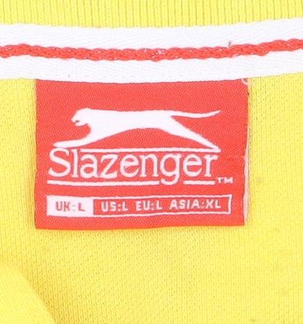 Slazenger Men's Yellow Short Sleeve Polo Shirt XL