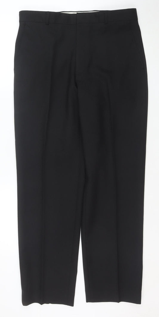 Jack Reid Black Women's 16 Dress Pants 34W 31L Polyester Trousers