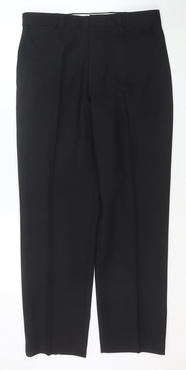 Jack Reid Black Women's 16 Dress Pants 34W 31L Polyester Trousers
