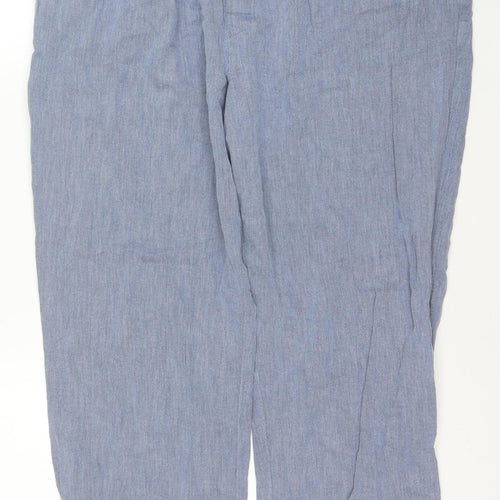 Autograph Women’s Blue Cotton Relaxed Trousers XL