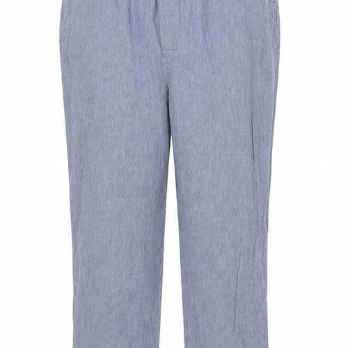 Autograph Women’s Blue Cotton Relaxed Trousers XL