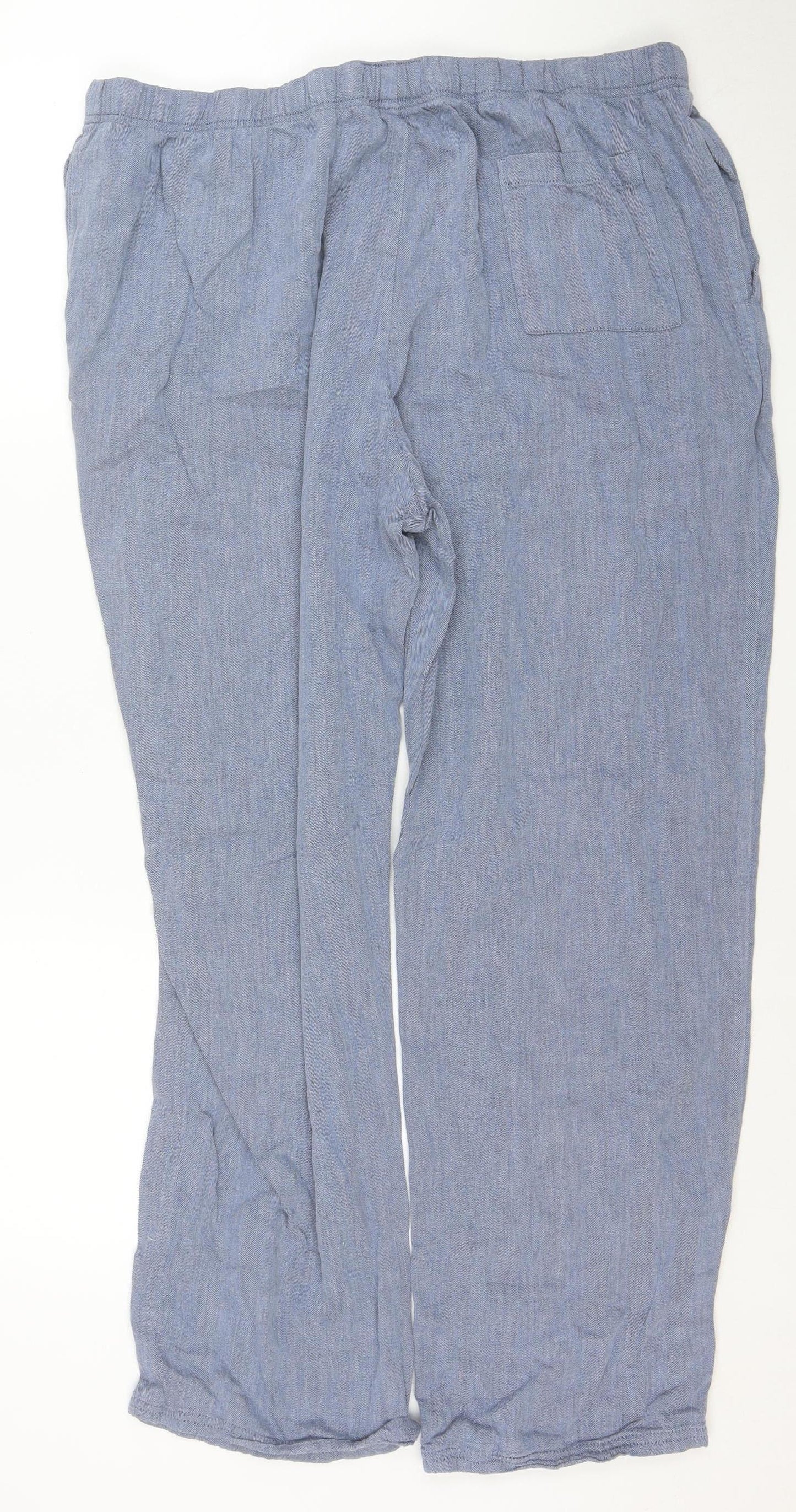 Autograph Women’s Blue Cotton Relaxed Trousers XL