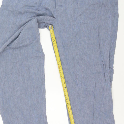 Autograph Women’s Blue Cotton Relaxed Trousers XL