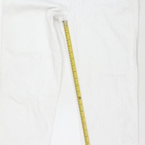 Primark Women’s White Straight Denim Jeans Size 8 Regular Fit