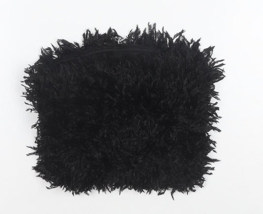 New Look Women's Black Faux Fur Strapless Tank Top Size 8