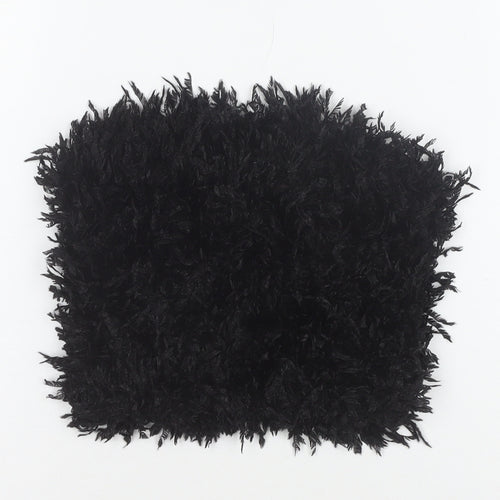 New Look Women's Black Faux Fur Strapless Tank Top Size 8