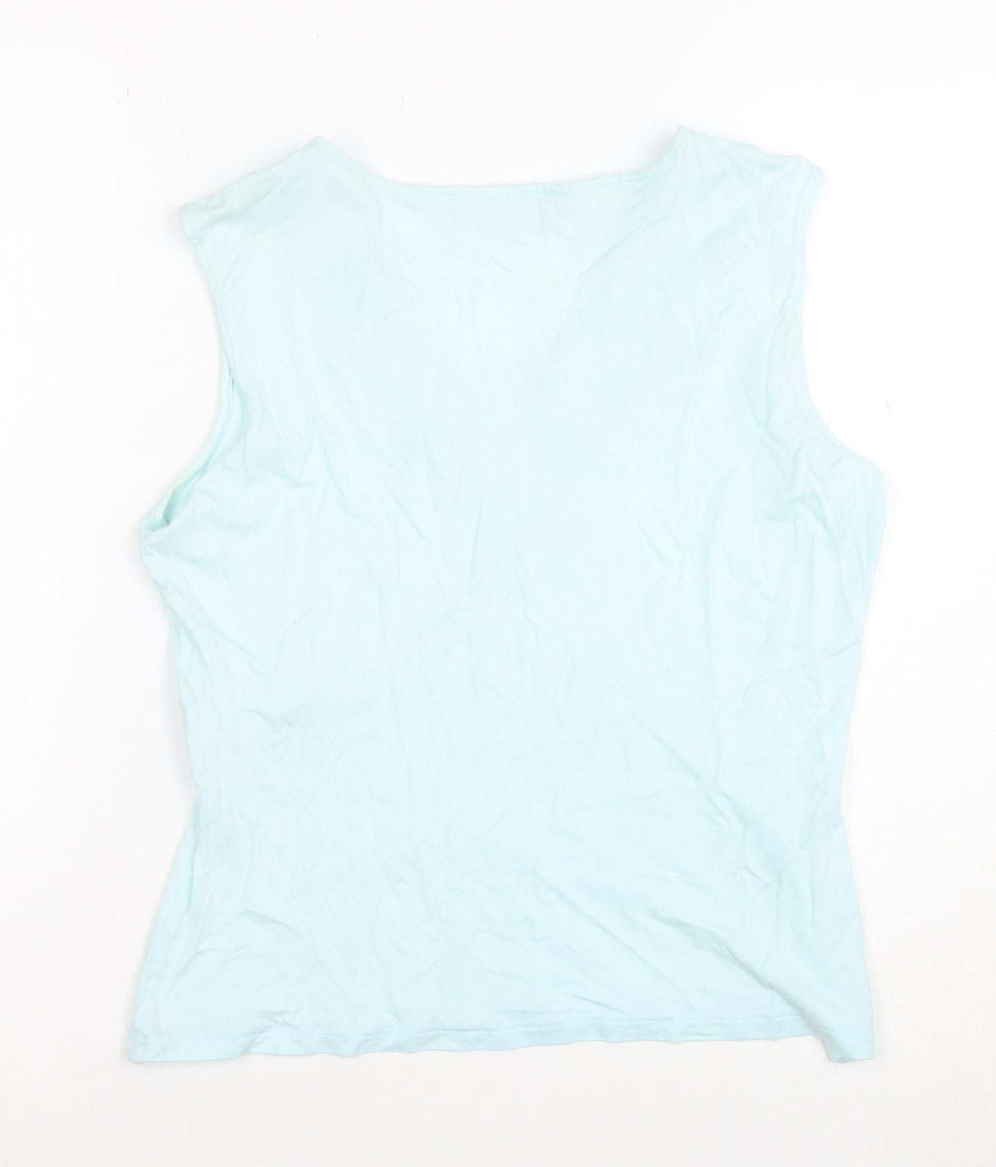Wallis Women’s Blue Wrap Sleeveless V-Neck Tank Top Size 14