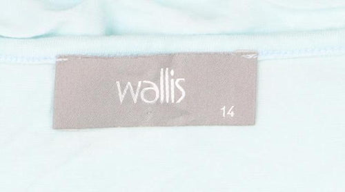 Wallis Women’s Blue Wrap Sleeveless V-Neck Tank Top Size 14