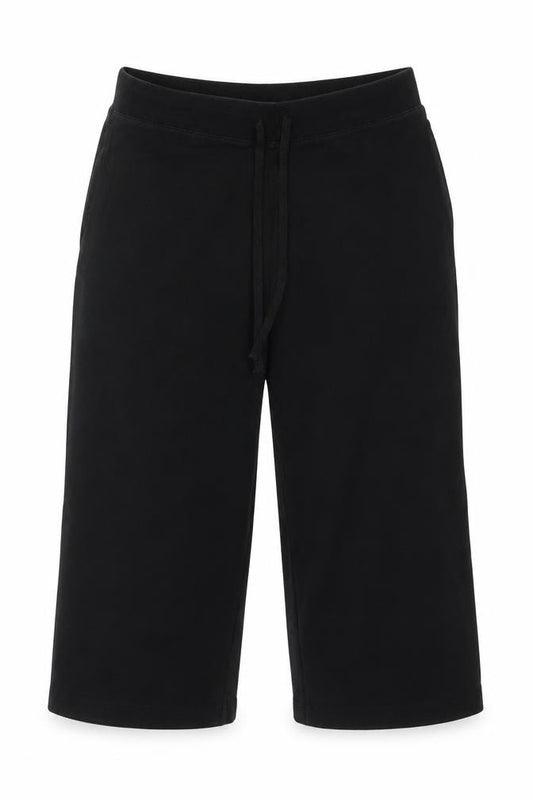 Karen Scott Women Black Capri Activewear Trousers M Cotton Stretch